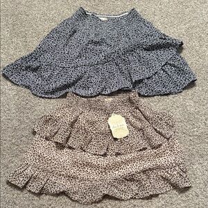 Altar'd State Black and Brown Skater Skirt Set